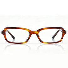 Carfia Leoon CA7033-C2 Tortoise Acetate Rectangle Prescription Glasses Eyeglasses for Unisex, Front View