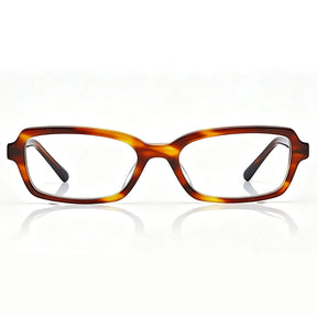Carfia Leoon CA7033-C2 Tortoise Acetate Rectangle Prescription Glasses Eyeglasses for Unisex, Front View