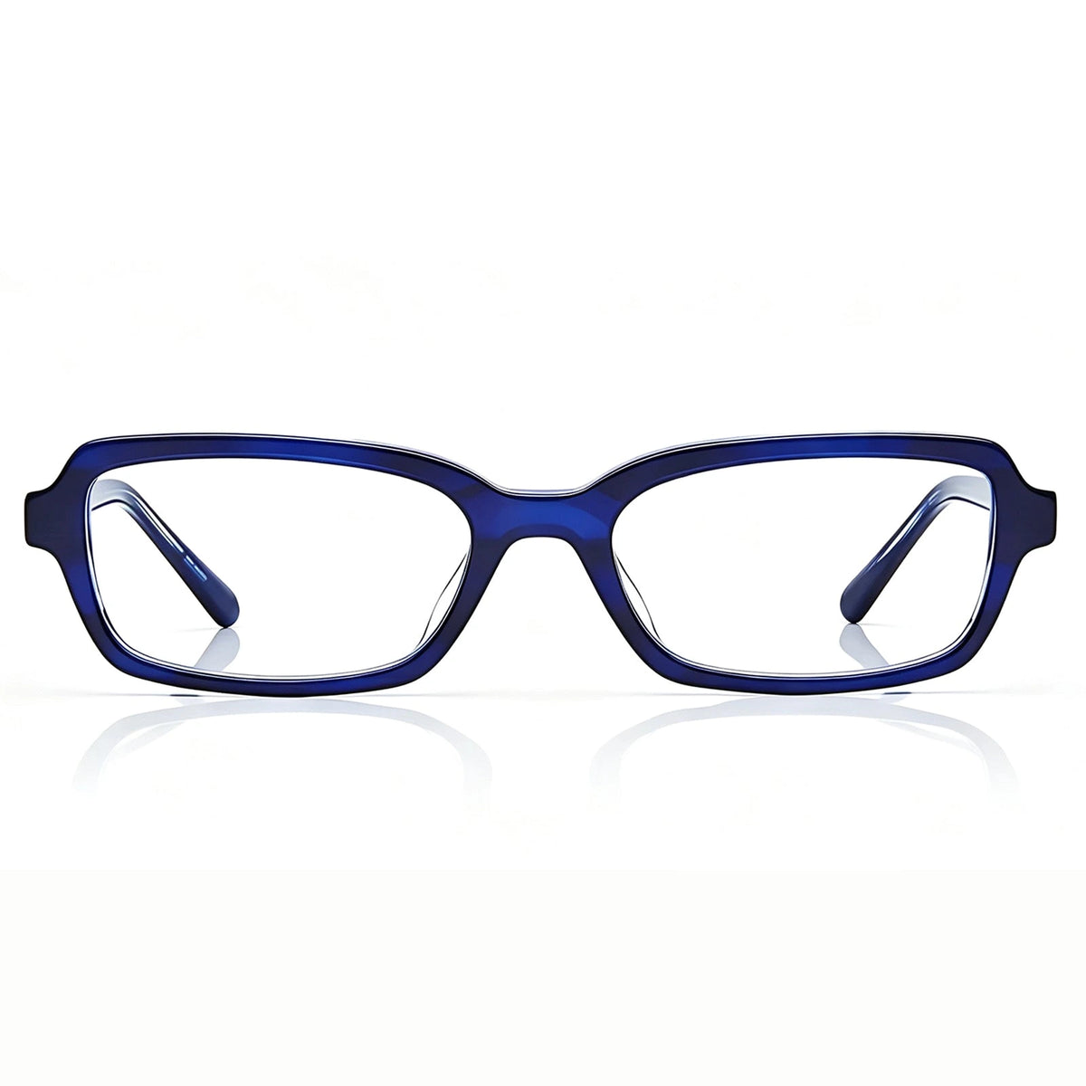 Carfia Leoon CA7033-C3 Navy Acetate Rectangle Prescription Glasses Eyeglasses for Unisex, Front View