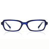 Carfia Leoon CA7033-C3 Navy Acetate Rectangle Prescription Glasses Eyeglasses for Unisex, Front View