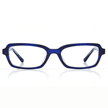 Carfia Leoon CA7033-C3 Navy Acetate Rectangle Prescription Glasses Eyeglasses for Unisex, Front View