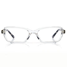 Carfia Leoon CA7033-C4 Transparent Acetate Rectangle Prescription Glasses Eyeglasses for Unisex, Front View