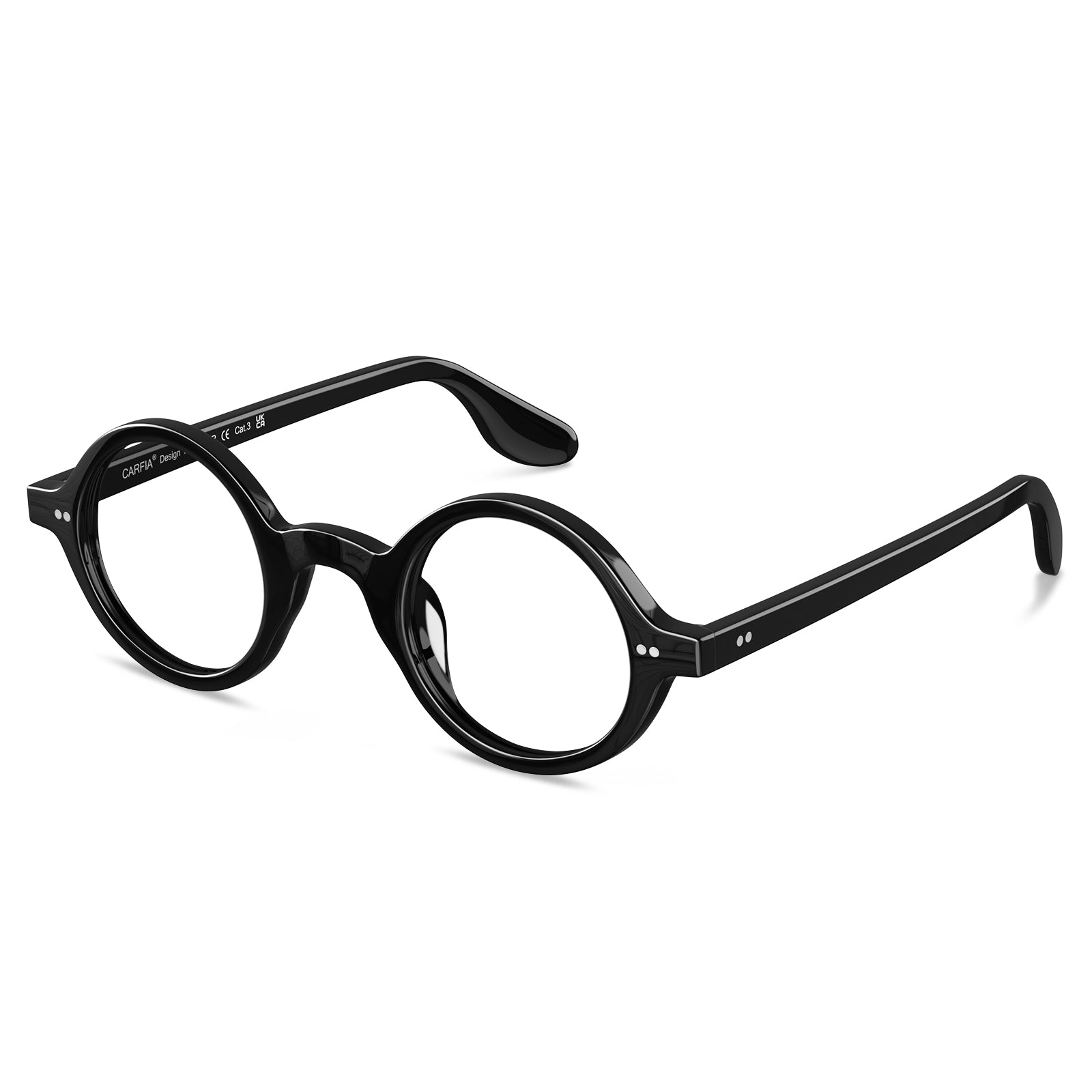 carfia-lightweight-acetate-eyeglasses-prescrition-round-black-eyewear-angle