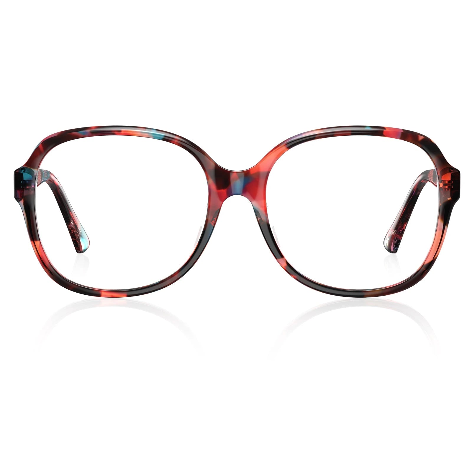 Carfia Matthew CA2024-C07 Tortoise Acetate Square Prescription Glasses Eyeglasses for Women, Front View