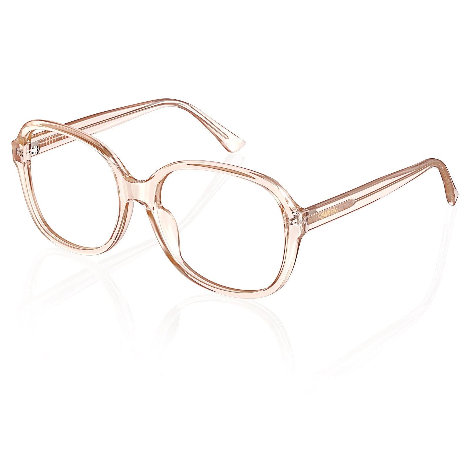Carfia Matthew CA2024-C09 Pink Acetate Square Prescription Glasses Eyeglasses for Women, Angle View
