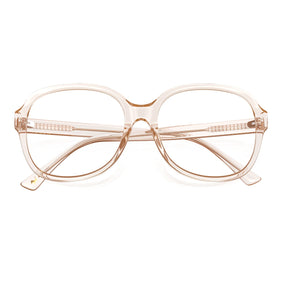 Carfia Matthew CA2024-C09 Pink Acetate Square Prescription Glasses Eyeglasses for Women, Detail View