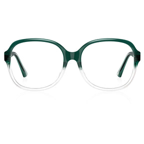 Carfia Matthew CA2024-C13 Green Acetate Square Prescription Glasses Eyeglasses for Women, Front View