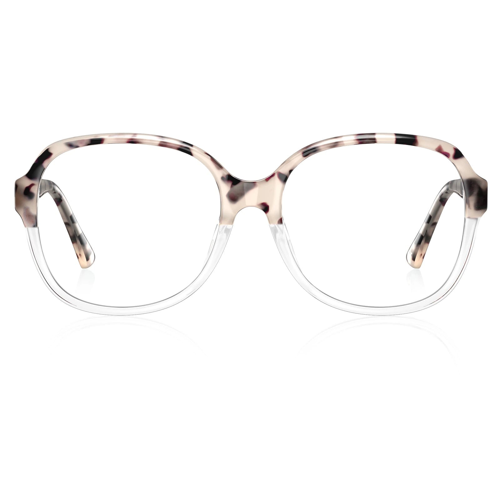 Carfia Matthew CA2024-C14 Tortoise Acetate Square Prescription Glasses Eyeglasses for Women, Front View