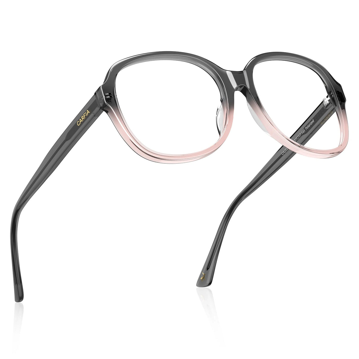 Carfia Matthew CA2024-C15 Multicolor Acetate Square Prescription Glasses Eyeglasses for Women, Flat Lay View