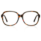 Carfia Matthew CA2024-FC05 Tortoise Acetate Square Prescription Glasses Eyeglasses for Women, Front View