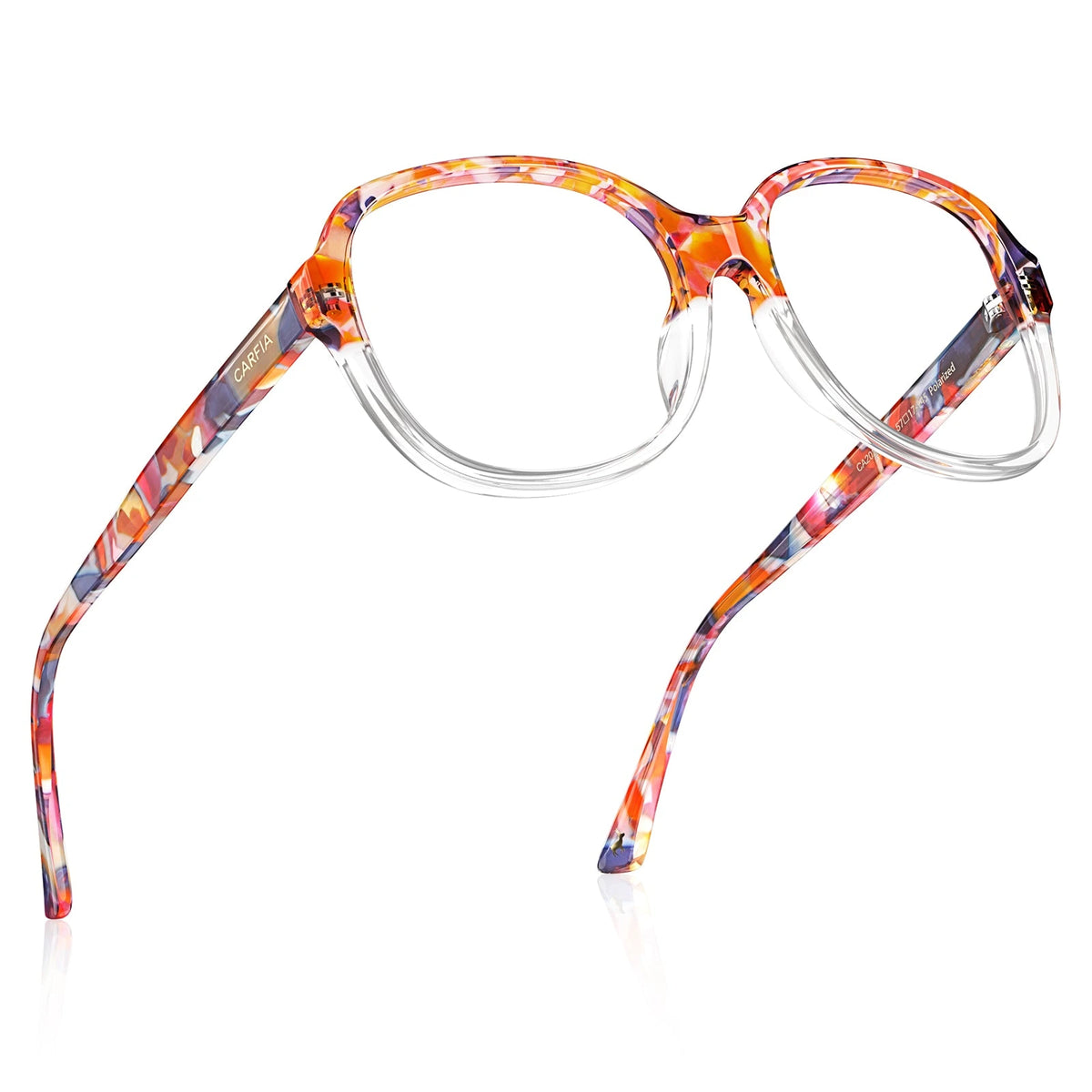 Carfia Matthew CA2024-FC19 Tortoise Acetate Cat-Eye Prescription Glasses Eyeglasses for Women, Lifestyle View