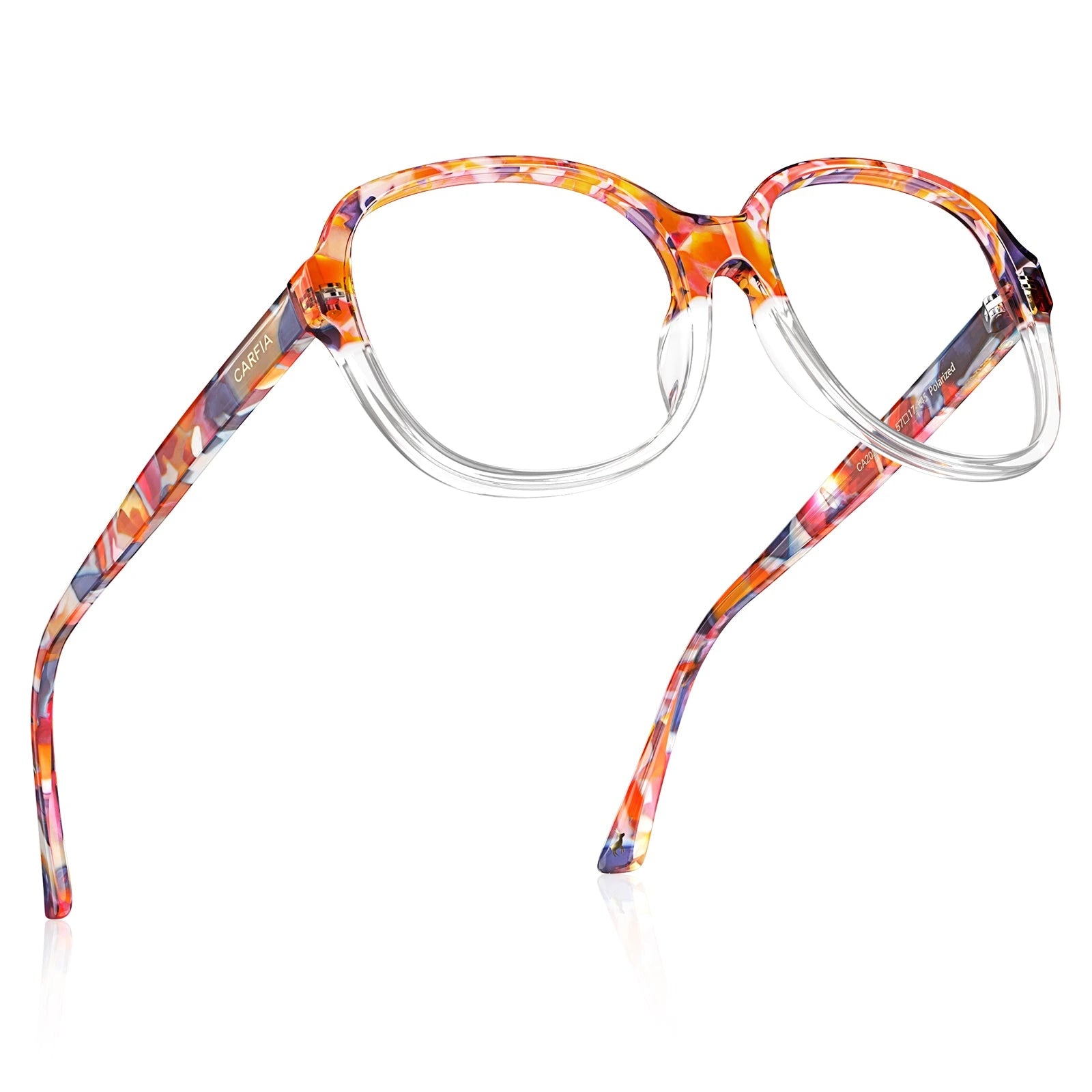 Carfia Matthew CA2024-FC19 Tortoise Acetate Cat-Eye Prescription Glasses Eyeglasses for Women, Lifestyle View