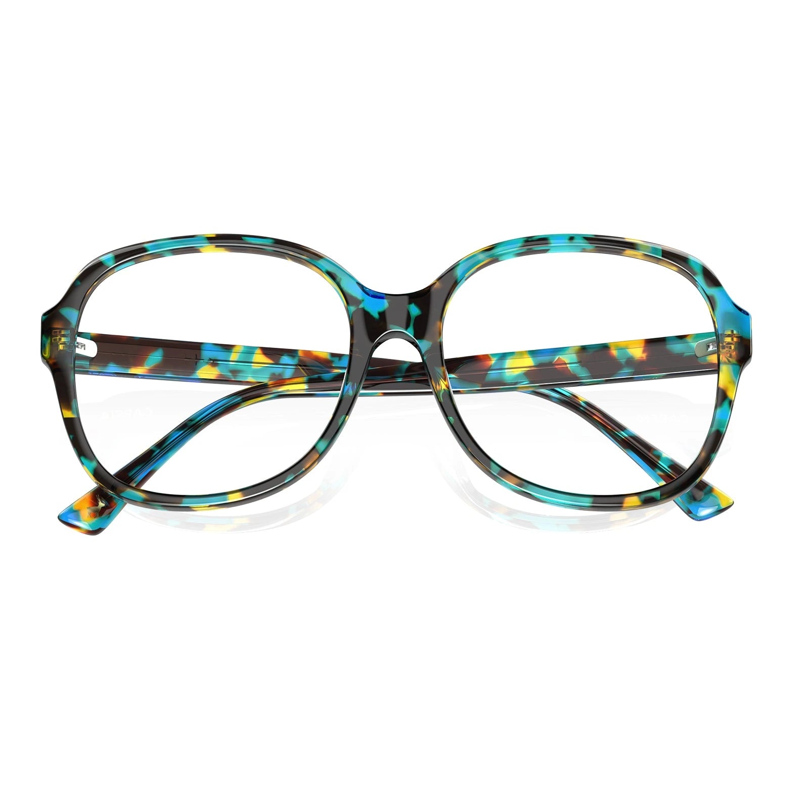 Carfia Matthew CA2024-R02 Tortoise Acetate Square Prescription Glasses Eyeglasses for Women, Detail View