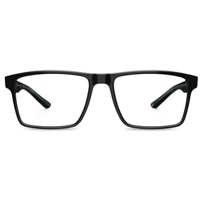 Carfia Matthew CA62162-FC01 Black Acetate Rectangular Prescription Glasses Eyeglasses for Women, Front View