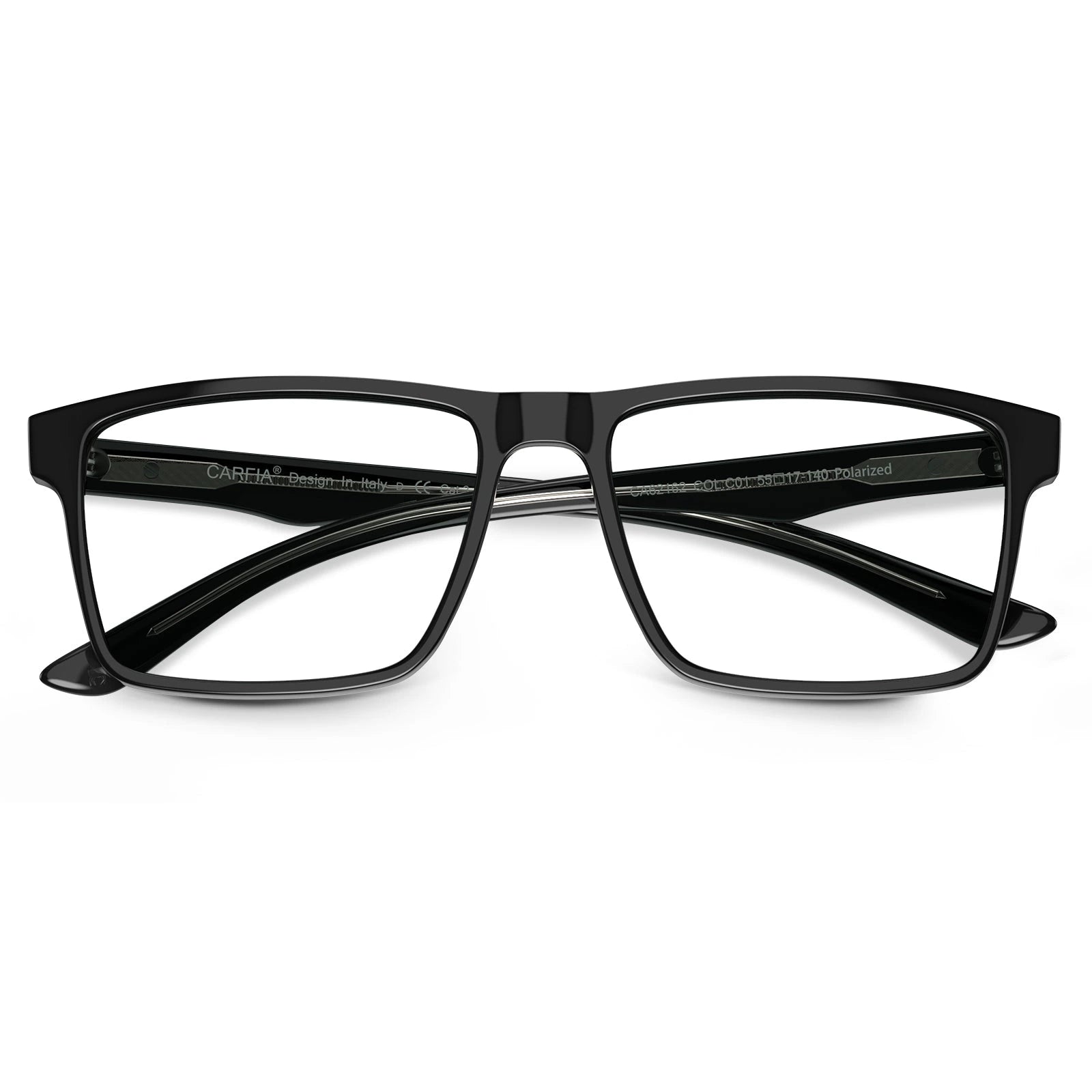 Carfia Matthew CA62162-FC01 Black Acetate Rectangular Prescription Glasses Eyeglasses for Women, Lifestyle View