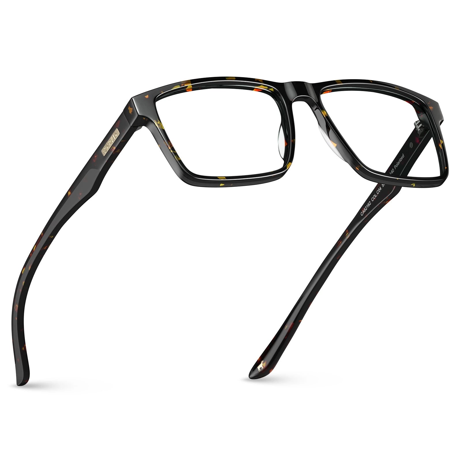 Carfia Matthew CA62162-FC04 Tortoise Acetate Rectangular Prescription Glasses Eyeglasses for Women, Angle View