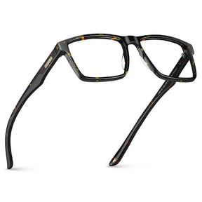 Carfia Matthew CA62162-FC04 Tortoise Acetate Rectangular Prescription Glasses Eyeglasses for Women, Angle View