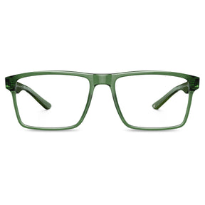 Carfia Matthew CA62162-FC07 Green Acetate Rectangular Prescription Glasses Eyeglasses for Women, Front View