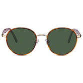 Carfia Monterey CA19495-C12 Gold Tortoise Metal Round Polarized Sunglasses for Women, Front View