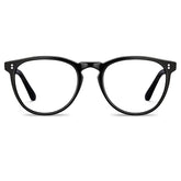 Carfia Orlanda-FL01 Black Acetate Round Prescription Glasses Eyeglasses for Unisex, Front
