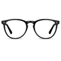 Carfia Orlanda-FL01 Black Acetate Round Prescription Glasses Eyeglasses for Unisex, Front