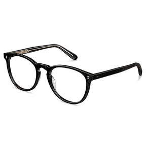 Carfia Orlanda-FL01 Black Acetate Round Prescription Glasses Eyeglasses for Unisex, Side