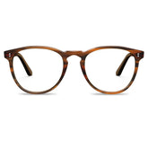 Carfia Orlanda-FL02 Brown Acetate Round Prescription Glasses Eyeglasses for Unisex, Front