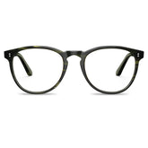 Carfia Orlanda-FL03 Green-Tortoise Acetate Round Prescription Glasses Eyeglasses for Unisex, Front