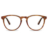 Carfia Orlanda-FL04 Tea-Brown Acetate Round Prescription Glasses Eyeglasses for Unisex, Front