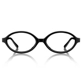Carfia Ovalen CA7032-C1 Black Acetate Oval Prescription Glasses Eyeglasses for Women, Front View