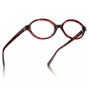 Carfia Ovalen CA7032-C2 Tortoise Acetate Oval Prescription Glasses Eyeglasses for Women, Angle View