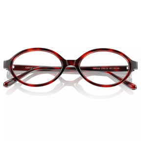 Carfia Ovalen CA7032-C2 Tortoise Acetate Oval Prescription Glasses Eyeglasses for Women, Folded View