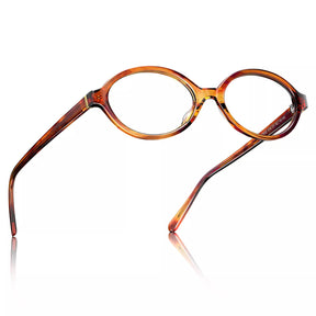 Carfia Ovalen CA7032-C3 Tortoise Acetate Oval Prescription Glasses Eyeglasses for Women, Angle View