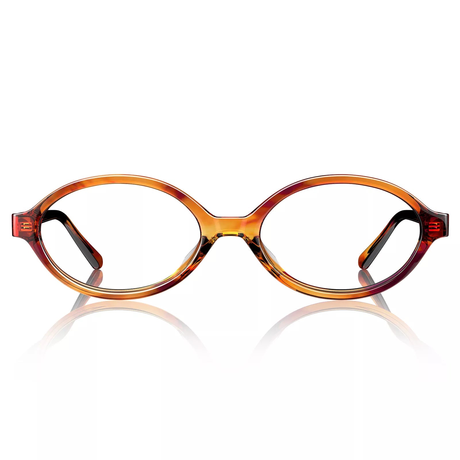 Carfia Ovalen CA7032-C3 Tortoise Acetate Oval Prescription Glasses Eyeglasses for Women, Front View