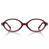 Carfia Ovalen CA7032-C4 Red Acetate Oval Prescription Glasses Eyeglasses for Women, Front View