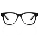 Carfia Peoria CA31109-C1 Black Acetate Rectangle Prescription Glasses Eyeglasses for Unisex, Front View