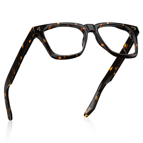Carfia Peoria CA31109-FC13 Tortoise Acetate Rectangle Prescription Glasses Eyeglasses for Unisex, Angle View