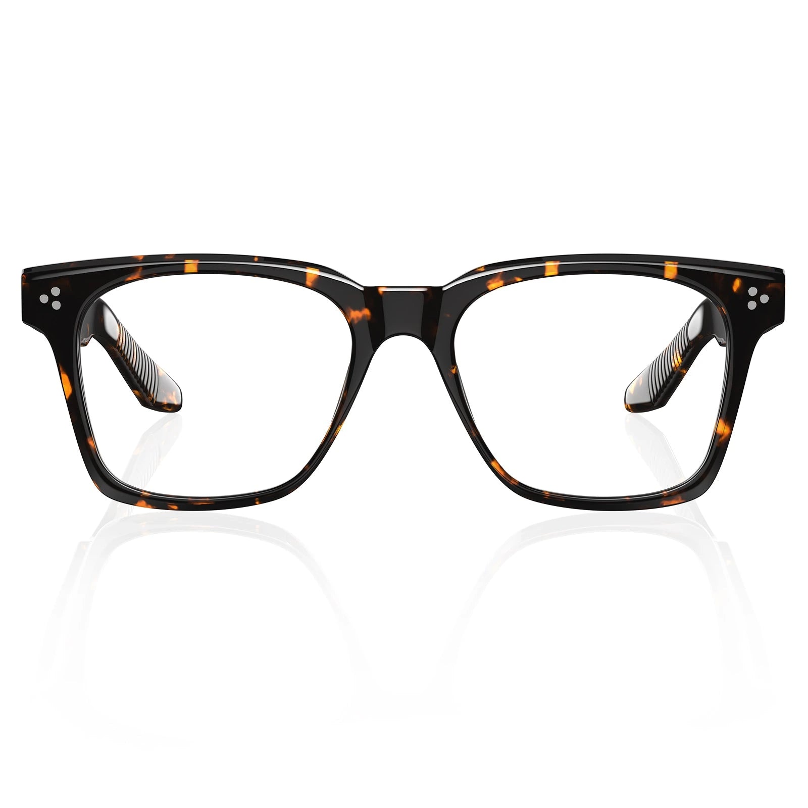 Carfia Peoria CA31109-FC13 Tortoise Acetate Rectangle Prescription Glasses Eyeglasses for Unisex, Front View