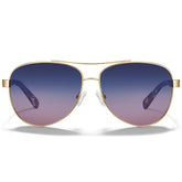Carfia Poptart CA3216C01 Gold Metal Aviator Uv400 Sunglasses for Unisex, Front View