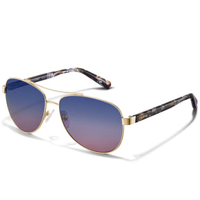 Carfia Poptart CA3216C01 Gold Metal Aviator Uv400 Sunglasses for Unisex, Three-Quarter View
