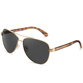Carfia Poptart CA3216C06 Gold Metal Aviator Polarized Sunglasses for Women, Features View