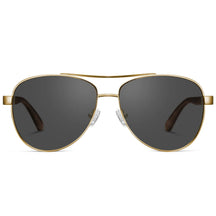 Carfia Poptart CA3216C06 Gold Metal Aviator Polarized Sunglasses for Women, Front View