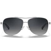 Carfia Poptart CA3216C07 Silver Metal Aviator Polarized Sunglasses for Women, Front View