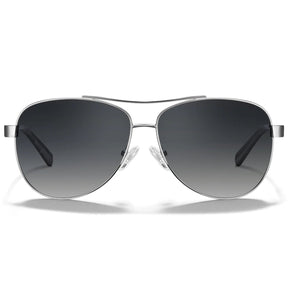 Carfia Poptart CA3216C07 Silver Metal Aviator Polarized Sunglasses for Women, Front View