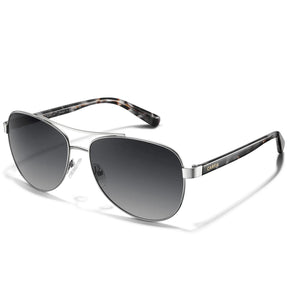 Carfia Poptart CA3216C07 Silver Metal Aviator Polarized Sunglasses for Women, Three-Quarter View