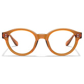 Carfia Primrose CA5403-FC03 Orange Acetate Round Prescription Glasses Eyeglasses for Unisex, Front View