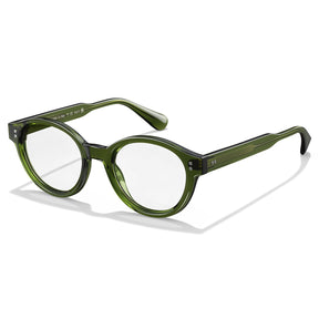 Carfia Primrose CA5403-FC06 Green Acetate Round Prescription Glasses Eyeglasses for Unisex, Flatlay View