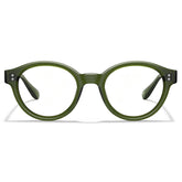 Carfia Primrose CA5403-FC06 Green Acetate Round Prescription Glasses Eyeglasses for Unisex, Front View