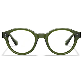 Carfia Primrose CA5403-FC06 Green Acetate Round Prescription Glasses Eyeglasses for Unisex, Front View