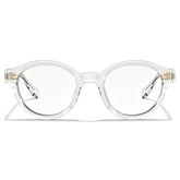 Carfia Primrose CA5403-FC10 Clear Acetate Round Prescription Glasses Eyeglasses for Unisex, Front View